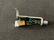 Vestax Silver Headshell Used Genuine mounted on Stanton Gold Cartridge + Stylus