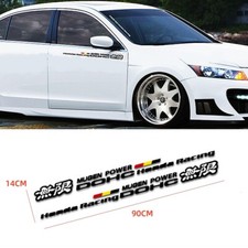 Black Mugen Power Racing DOHC Decals Car Body Window Gas Cap Sports Sticker 90CM