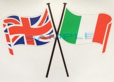 England Italian Flags Car