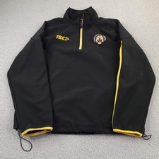 Castleford Tigers Mens Track Jacket Large Black Track Top 1/4 Zip Adult L Rugby