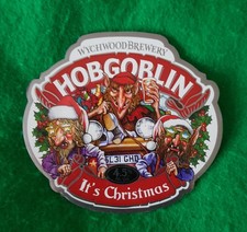 wychwood brewery pumpclip hobgoblin christmas theme pumpclips
