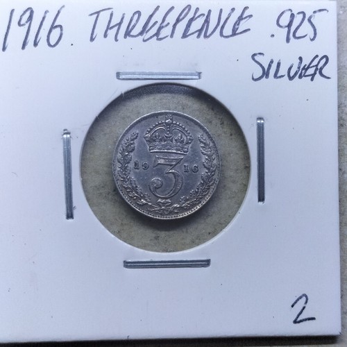 1916 threepence george - 1916, 3p