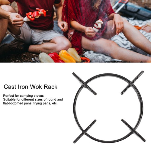 Cast iron wok rack safe - cast,