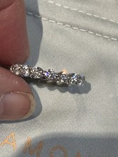 QVC 925 Sterling Silver & Diamonique Full Eternity Ring UK U