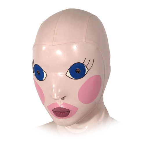 Anime face latex hood handmade - anime,