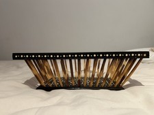 Rare  Antique Porcupine Quill and Ebony wood Basket