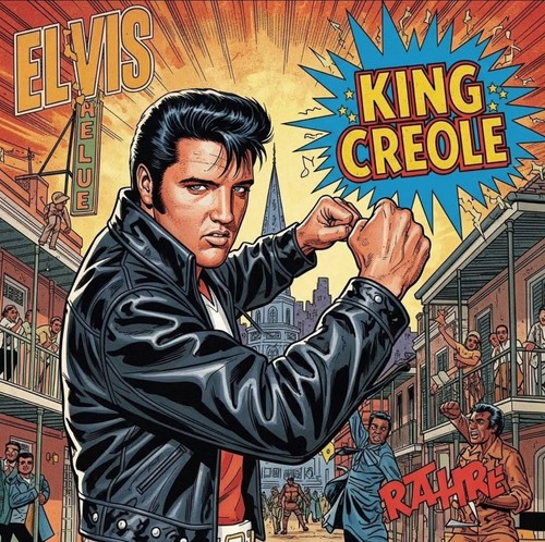 Elvis king creole - creole, illustrated