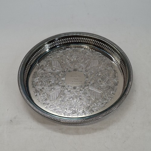 Silver plated round gallery - silver,