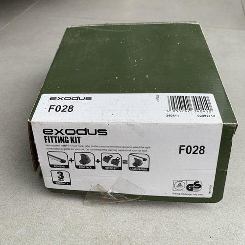 Exodus roof bar fitting - roof, kit