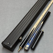 Taylor Made 3/4 Jointed Cue And Case Set Hand Finished In UK Falcon Blue & Grey