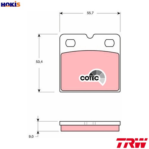 Brake pad set disc - pad, parking