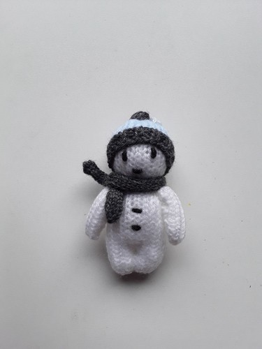 Handmade knitted small - small, snowman