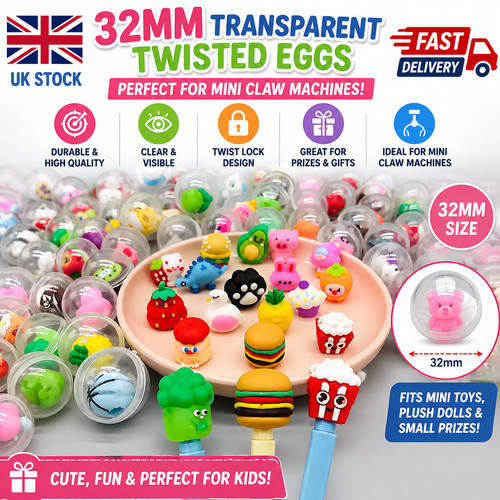 32mm transparent egg capsules - 32mm,