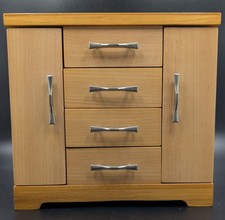 Mele & Co. Tall Wooden Jewelry Box ,Wardrobe,  Armoire in Beech Finish