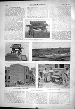 Old Concrete House Building Machine Blocks Plant 1903 Scientific Amer 20th