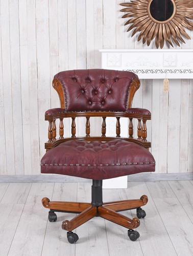 Office captains chair leather - office,