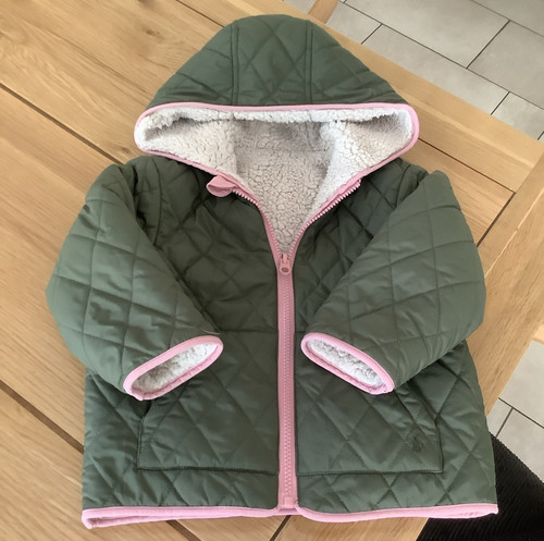 Joules girls green quilted - girls,