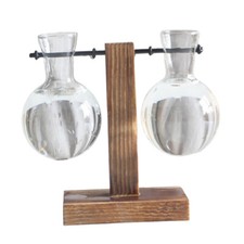 Test Tube Flower Vase Wooden