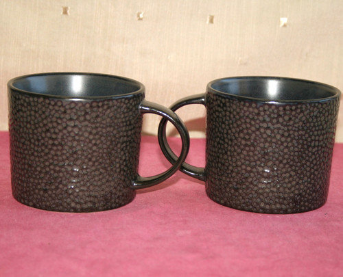 Pair fox ivy mugs black - pair, &