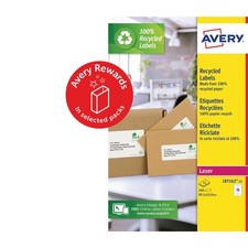 Avery Laser Recycled Address Label 99.1x33.9mm 16 Per A4 Sheet White 240 Labels