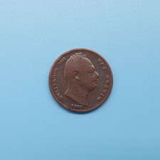 William IV  1837 Milled Copper Farthing