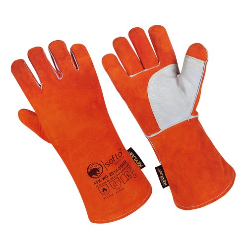 Orange welding gloves extreme - gloves,