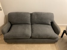 Grey Linen Loaf 3-Seater Sofa