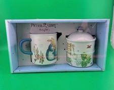 Beatrix Potter Cream And Sugar New In Box  Bunny Peter Rabbit 