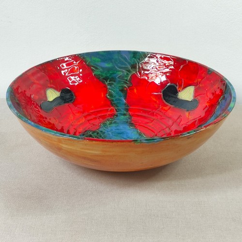 Large studio pottery - pottery, poppy