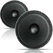 Pair of SoundLab 400w Full Range Chassis Speaker Driver 8 Ohm 15 Inch High SPL
