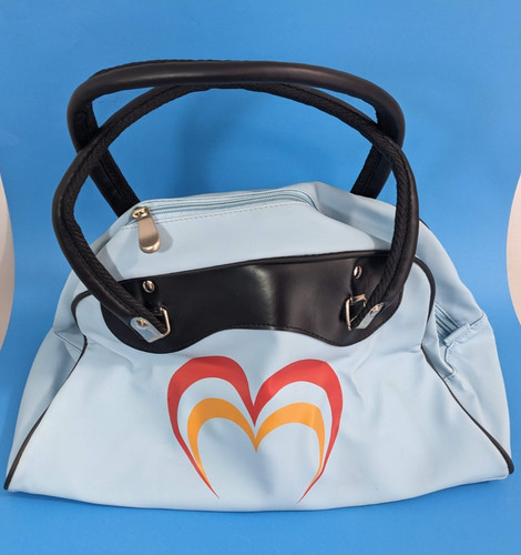 Y2k retro blue vinyl gym - blue, bag