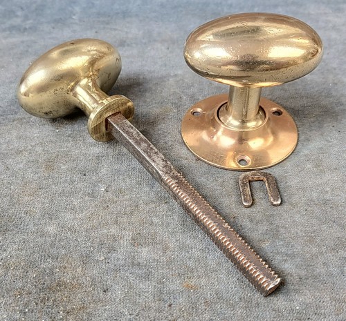 Pair reclaimed oval - reclaimed, brass