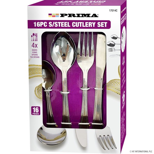 16pc stainless steel cutlery - stainless,