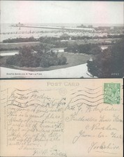 Park and Pier at South Shields Valentine Sons 1922 postmark Cities Towns