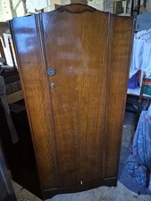 Vintage Single Door Plywood & Veneer Wardrobe