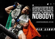 CONOR MCGREGOR QUOTE UFC 205 MMA Wall Art Print Photo Poster A3 A4 