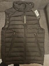 Alessandro Zavetti Gilet Mens BNWT Sleeveless Padded Bodywarmer Black Size XS