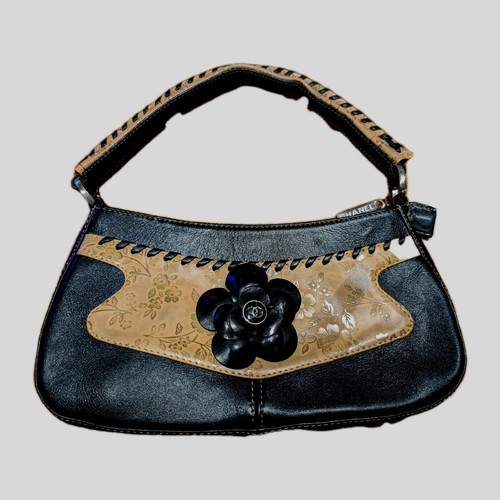Chanel camelia vintage leather - vintage,