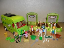 PLAYMOBIL HORSE BOX TRUCK Farm Set (6928,Figures,Horses,Accessories,Stables)