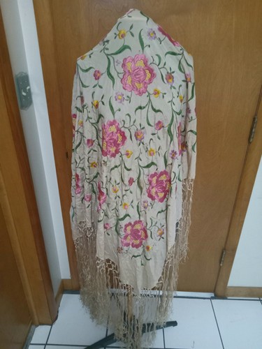 Vintage embroidered fringe - vintage,