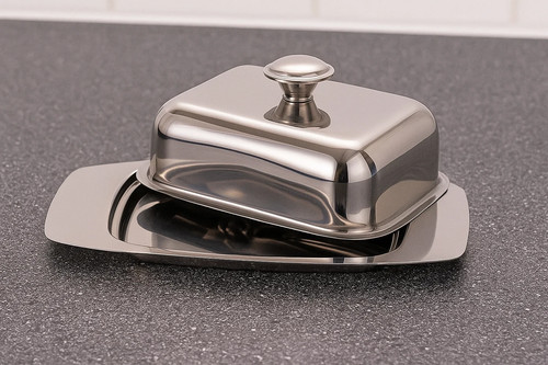 Butter dish stainless - butter, steel