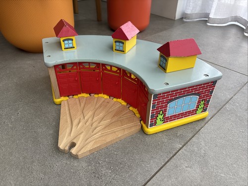 Wooden train set engine - set,