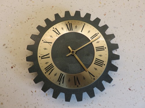 Genuine slate wall - wall, clock