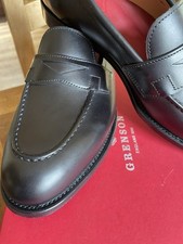 Mens Grenson Loafer Shoe / Black/Size  9 /English Made