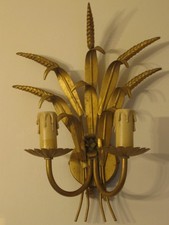 Pair Wheat Style Toleware Wall Lights