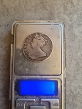 1707 Half Crown Sterling Silver 925 Coin, Queen Anne Era, 14g