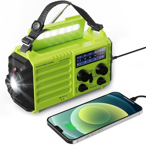 Solar hand crank radio - hand, 5-way