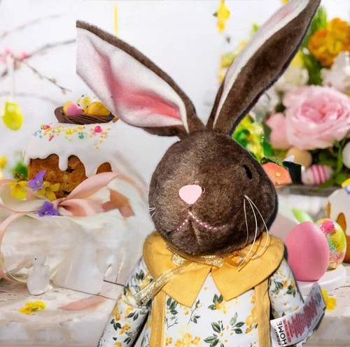 Easter bunny rabbit doe plush - easter,