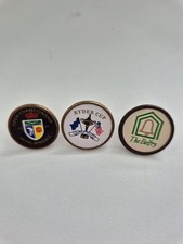 Pack Of 3 Brass Golf Ball Markers, Belfry,  Ryder Cup, Royal Birkdale,