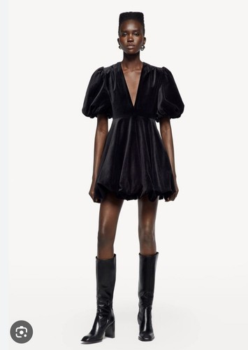 Zara velour plunge dress size - plunge,